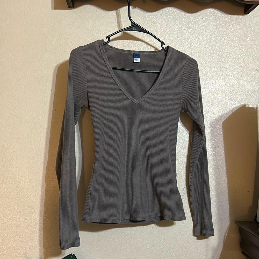 XS Old Navy Grey V-Neck Sweater